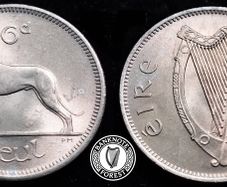 [#2405] - Ireland 1964 | Irish 6p | 6 Pence | Wolfhound | KM.13a | MS