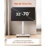 Rolling TV Stand, Mobile TV Cart for 32-70 Inch Screens, 25 Left-Right Rotation and Height Adjustable TV Mount on Wheels, Holds up to 99 lbs for Corner, Bedroom, Outdoor, Max VESA 600x400mm Image 2