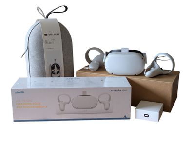 Meta oculus quest 2 - 64gb (A) + case & brand new Anker charger