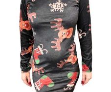 Classic Velor Mini Dress reindeers