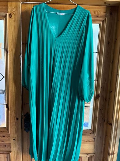 long dress pleated