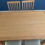 Oak kitchen table & 6 matching chairs Image 3