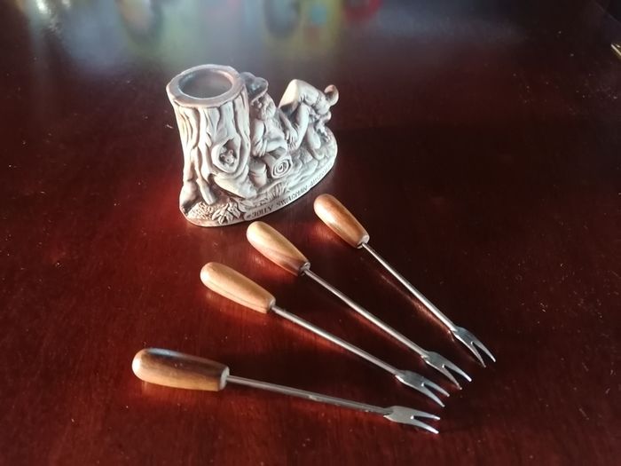 Jolly Swagman Pottery Cocktail Fork Holder
