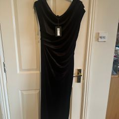 Black velvet dress from river island size 10. Brand new
