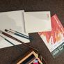 Art supplies - oil paints, canvas, pad, brushes, solvent, gloss Image 2