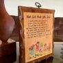 Vintage Wooden How God Made Little Girls Wall Plaque 1970s Image 3