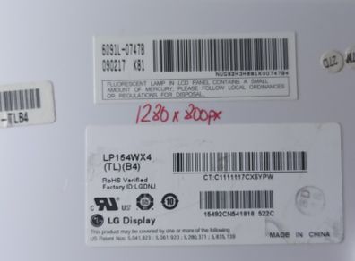 LP154WX4 LCD display panel