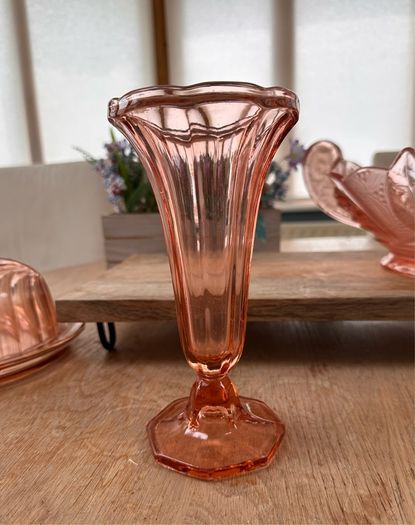 Antique/vintage assorted pink glass