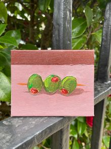 Mini Art - Original Olive Art on Canvas