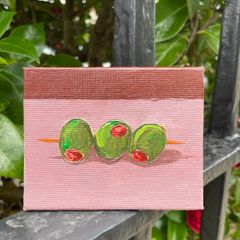 Mini Art - Original Olive Art on Canvas
