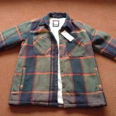 Zara Mens Sherpa Lined Check Jacket - New with Tags