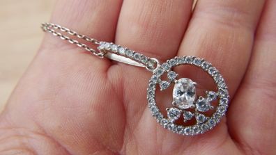 Vintage Women's Sterling Silver 925 Chain with Pendant - Silver 5,2g