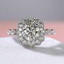Vintage Style Crystal Silver Ring Image 2