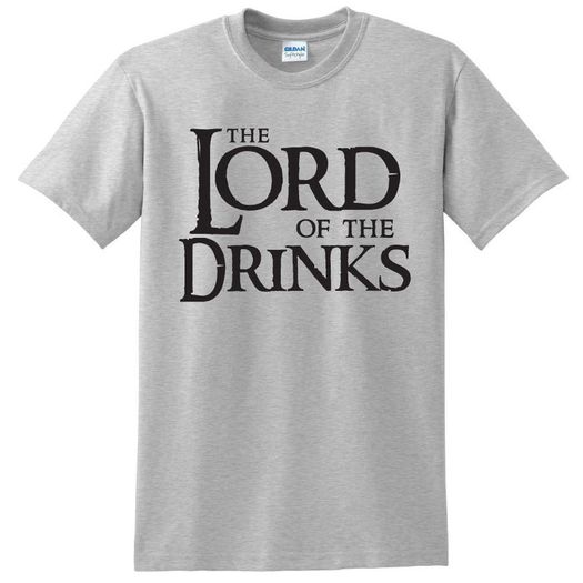 The Lord of the drinks T-shirt tee top shirt great for stag parties