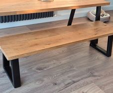 Solid Oak Dining Bench