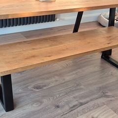 Solid Oak Dining Bench