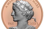 Canada 2023 Silver Peace Dollar Selective Rose Gold Plating