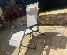 Multi-Position Relaxer Chair Sun Lounger with Sun Canopy