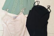 3 x camisole tops uk8