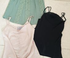 3 x camisole tops uk8