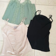 3 x camisole tops uk8