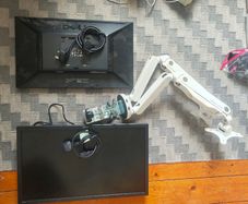 Two 24 Inch Monitors & Dual Monitor Arm