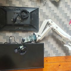 Two 24 Inch Monitors & Dual Monitor Arm