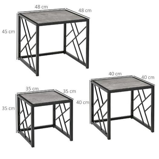 Side Tables Set of 3 Nesting