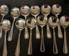 12 New Beaded Soup Spoons