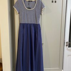Renowned Designer brand Maxmara Weekend French navy and cream womens dress BRAND NEW WITH TAGS