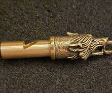 Wolf head whistle/ brass