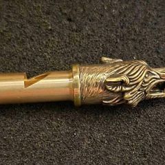 Wolf head whistle/ brass