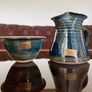 Louis Mulcahy Milk Jug Creamer and Small Matching Sugar Bowl Image 4