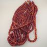 Vintage African Style Orange Red Glass Beads Strands 24 inches Image 7