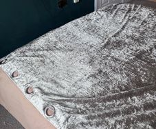 Pair of Heavy Black Out Curtains with Pole