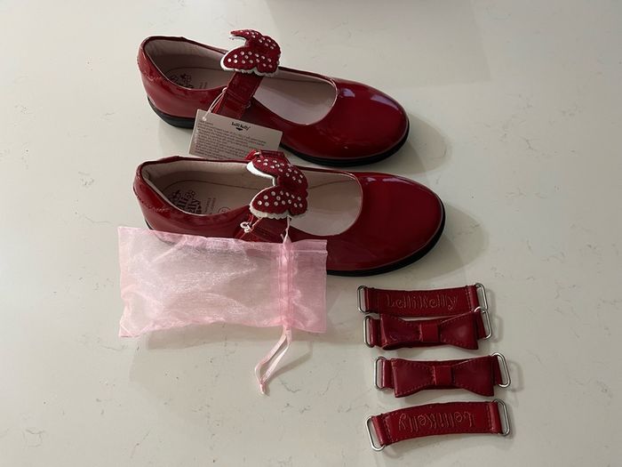 Lelli Kelli - Red Leather Patent shoes - size 34F - (Free girl items for first buyer to offer asking price on this)
