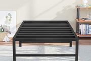 3ft Single Bed Heavy Duty Steel Slats Single Metal Bed Frames with 31.5cm Platform Storage for Adult No Box Spring Needed Easy Assembly