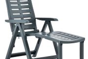 Folding Sun Lounger Plastic Green