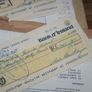 vintage collection of bank checks , receipts, paper collectibles Image 4