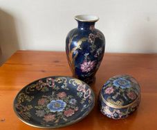 Vintage TOYO H.F.P. Macau Porcelain - 3 Piece Set