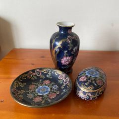 Vintage TOYO H.F.P. Macau Porcelain - 3 Piece Set