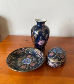 Vintage TOYO H.F.P. Macau Porcelain - 3 Piece Set