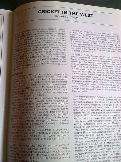 The Phoenix Club 1830-1980 Irish cricket Dublin Ireland History Photos, etc.