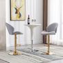 Set of 2 Luxury Bar Stools swivel with a stunning gold chrome base Image 3