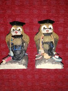 Owl Bookend Ornaments