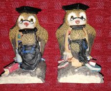 Owl Bookend Ornaments