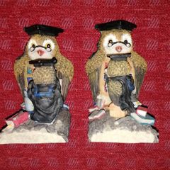 Owl Bookend Ornaments