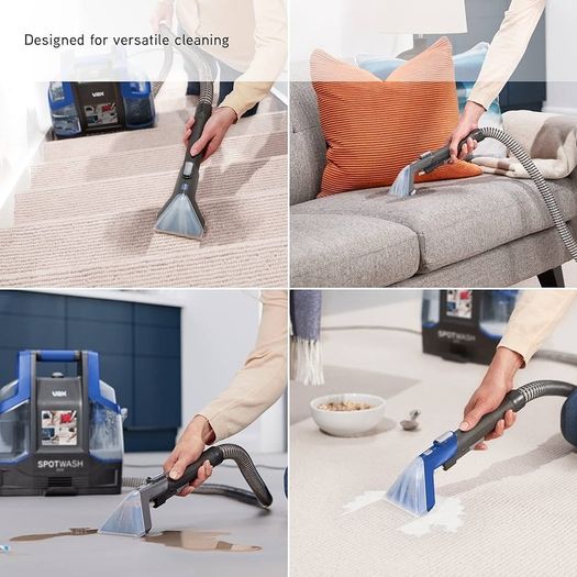 NEW SALE Spot Cleaner Lifts Spills and Stains from Carpets, Stairs, Upholstery Dedicated Messy Tool for Pets CDCW-CSXA, 1 Litre, Grey/Blue