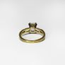 9ct Yellow Gold Emerald Cut CZ Solitaire Ring Image 3