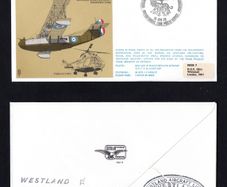 1973 Great Britain No 230 Squadron Royal Air Force 60th Anniversary of the formation of the Squadron Flight Cover from RAF Odiham via Westland Helicopter and Rolls-Royce Division to to Westland Heliport, London